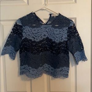 Sandro Paris Bleu Top (Cropped)